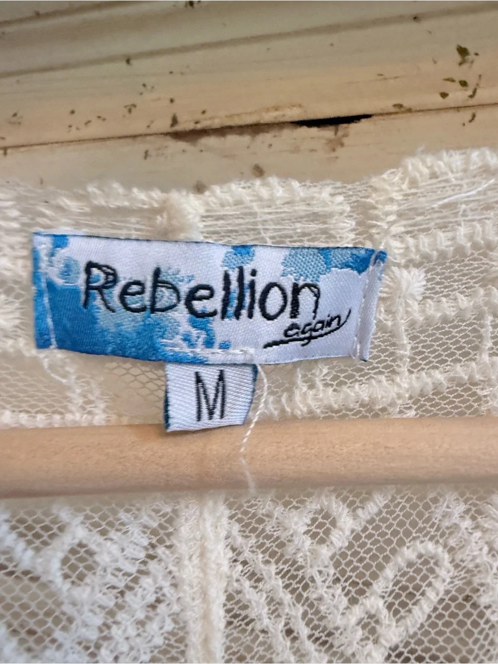Rebellion Cream Crochet Lace Duster Kimono